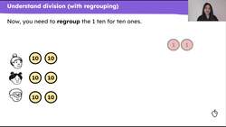 Divide a 2-digit by a 1-digit number using partitioning (with regrouping) Instructional Video