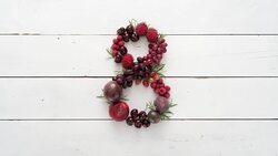 Countdown made from fruit. Counting down from 10 to 1. Top Ten. Typography art made from objects. Stock Footage
