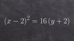Identify the vertex, focus and directrix of a parabola Instructional Video