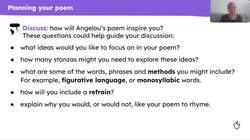 Writing a poem inspired by Maya Angelou's 'Life Doesn't Frighten Me' Instructional Video