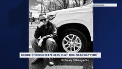 Out in the street: Bruce Springsteen makes it to Mohegan Sun show after flat tire in Jersey News Clip