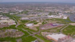 Aerial View of the Thames Estuary London, UK. 4K Stock Footage
