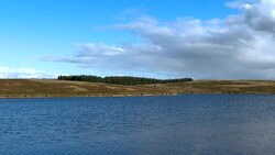 Scottish loch used as a reservoir Stock Footage