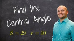 Finding the measure of an angle given arc length and radius Instructional Video