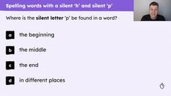 Spelling words with the silent letters 'h', 'p', 'n', 'l' and 's' Instructional Video