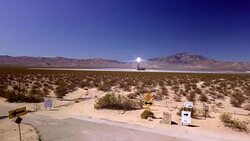 Solar Electric Generation Plant in Nevada Desert Stock Footage
