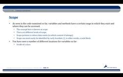 Complete Java SE 8 Developer Bootcamp - Scope-Part 1 Instructional Video