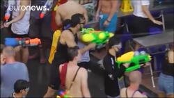 Thailand marks the Songkran festival with a water fight. News Clip