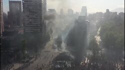 CLEAN : Thousands gather in main plaza in Chile's capital News Clip