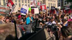 Anti-Kavanaugh protesters mass at Supreme Court News Clip