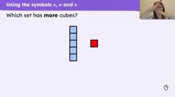 Use equality and inequality symbols to compare sets of objects Instructional Video