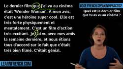 GCSE French Speaking: What is the last film you saw at the cinema? Instructional Video