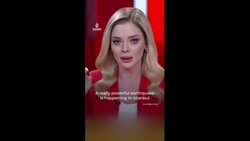 Newsreader reacts as Turkiye earthquake shakes studio News Clip