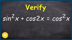 Verify an identity with double angle identities Instructional Video