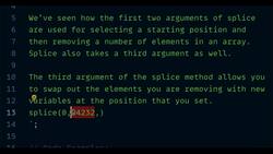 JavaScript Mastery from Zero to Hero - Prepare for Coding Interviews - Adding to Arrays with Splice in JavaScript Instructional Video