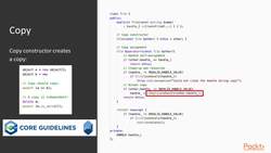 Multi-Paradigm Programming with Modern C++ - Copy and Move Instructional Video