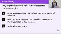 Analysing the poem 'Extract from The Prelude' Instructional Video