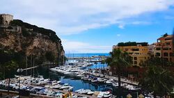 Luxury port Hercule in Monte Carlo, beautiful expensive yachts and boats, travel Stock Footage
