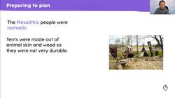 Planning the paragraph about houses in the Stone Age Instructional Video