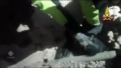 Rescuers pull dog alive out of rubble in Italy News Clip