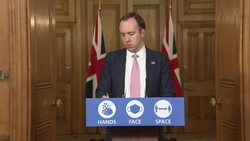 Matt Hancock giving Downing Street coronavirus press briefing News Clip