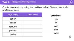 Spelling words with the prefixes bi-, trans-, tele- and circum- Instructional Video