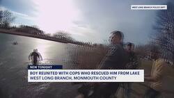 ‘God gave me the chance.’ Boy reunites with officers who rescued him from icy waters in West Long Branch News Clip