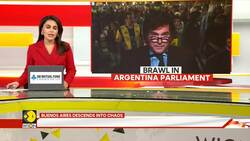 Chaos in Argentina: Protests turn violent amid parliament brawl News Clip