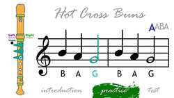 Recorder Song #1: Hot Cross Buns Instructional Video