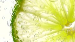 lime in water, closeup, 4K Stock Footage