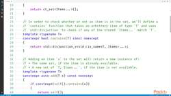 Mastering C++ Standard Library Features [Video] - Example: Creating a Compile-Time Set Data Structure Instructional Video