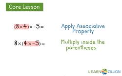 Using the Associative Property to Solve Multiplication Problems Instructional Video