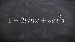 How to factor a trigonometric expression Instructional Video