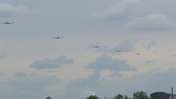 Aircrafts carrying parachutists take off from Imperial War Museum Duxford News Clip