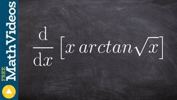 Derivative product rule with inverse tangent Instructional Video