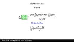 Calculus I: The Quotient Rule (Level 1 of 3) Instructional Video