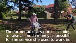 101-year-old walking laps of park to raise funds for NHS News Clip