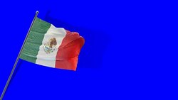mexican  flag Rising Stock Footage