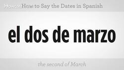 How to Say Dates in Spanish Instructional Video