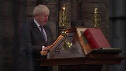 Boris Johnson attends service to mark anniversary of Battle of Britain News Clip