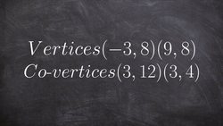 Given vertices and co vertices graph the equation of an ellipse Instructional Video