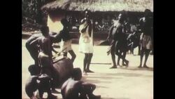 Drummers and Dancing in the Congo, 1940s Stock Footage