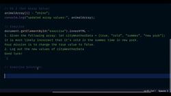 JavaScript Mastery from Zero to Hero - Prepare for Coding Interviews - Solution - Accessing City Weather Data Array Instructional Video