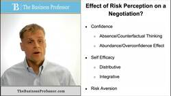 Effect of Risk Perception on Negotiation Instructional Video