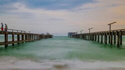 sea and blue sky time laps Stock Footage