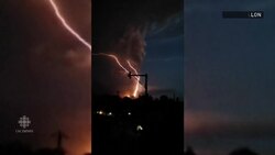 Forks of lightning as Philippine volcano rumbles, ash fills sky News Clip