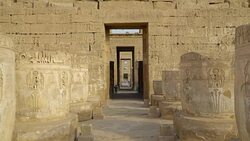 Temple of Medinet Habu. Egypt, Luxor. Stock Footage