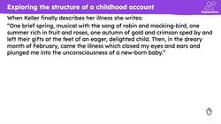 Using juxtaposition and foreshadowing in childhood accounts Instructional Video