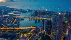 Singapore Skyline: A Drone's View of a Futuristic Horizon Instructional Video