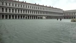 Flooded St Mark's Square after tidal surge News Clip